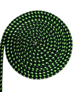 Corda Náutica de Polipropileno 8mm (1 metro) - Cor: Preto com Pintinhas Verde Pistache - Image 1