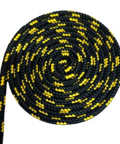 Corda Náutica de Polipropileno 8mm (1 metro) - Cor: Preto Mesclado com Amarelo - Image 1