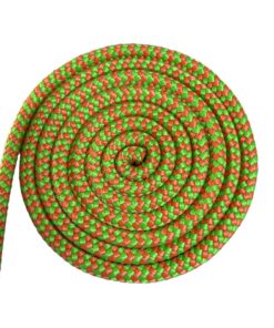 Corda Náutica de Polipropileno 8mm (1 metro) - Cor: Laranja Mesclado Com Verde Pistache (zig-zag) - Image 1