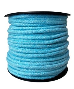 Corda Trançada de Algodão 3mm Rolo Com 75 metros -Cor: Azul Claro