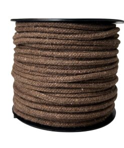 Corda Trançada de Algodão 3mm Rolo Com 75 metros -Cor: Marrom