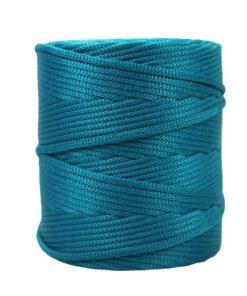 Cordão agulhado 4mm Rolo com 360 metros – Cor: Azul Turquesa