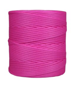 Cordão agulhado 4mm Rolo com 360 metros – Cor: Rosa Fluorescente