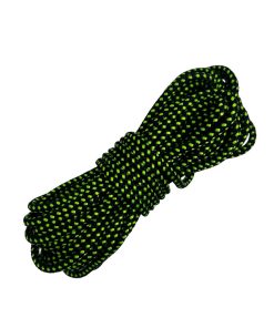 Corda Náutica de Polipropileno 6mm Por Metro – Cor: Preto Com Pintas Verde Pistache - Imagem 1