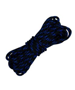 Corda Náutica de Polipropileno 5mm (50 Metros) – Cor: Preto Com 3 Listras Azul Royal