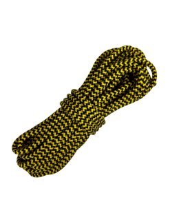 Corda Náutica de Polipropileno 5mm (50 Metros) – Cor: Amarelo Com Azul Marinho (ZigZag)