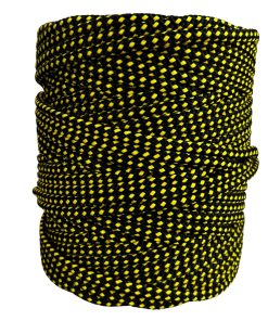 Corda Náutica de Polipropileno 5mm Rolo com 140 metros – Cor: Preto Com Pintas Amarelo - Imagem 1