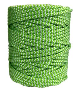 Corda Náutica de Polipropileno 6mm Rolo com 90 metros - Cor: Verde Pistache com Branco (zigzag)