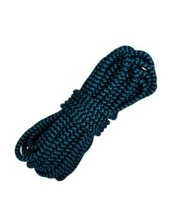 Corda Náutica de Polipropileno 5mm (50 Metros) – Cor: Azul Turquesa Com Preto ( ZigZag)