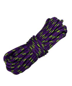 Corda Náutica de Polipropileno 5,0mm Com 10 metros – Cor: Roxo Com 3 Listras Verde Pistache - Imagem 1