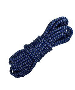 Corda Náutica de Polipropileno 5mm (50 Metros) – Cor: Azul Royal Com Prata (ZigZag)