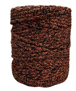 Corda Náutica de Polipropileno 6mm Rolo com 90 metros - Cor: Preto Mesclado com Laranja