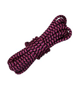 Corda Náutica de Polipropileno 8mm (1 metro) - Cor: Pink Mesclado com Preto (zig-zag)