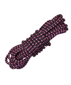 Corda Náutica de Polipropileno 8mm (1 metro) - Cor: Preto com Pintinhas Pink