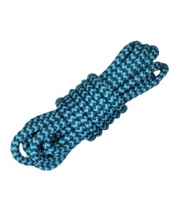 Corda Náutica de Polipropileno 8mm (1 metro) - Cor: Azul Turquesa Mesclado Com Azul Bebê (zig-zag)