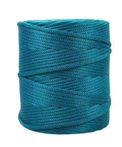 Cordão agulhado 5mm Rolo com 300 metros - Cor: Azul Turquesa