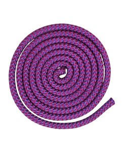 Corda Náutica De Polipropileno 9mm Trançado Duplo ( 1 Metro ) Cor- Pink Com Violeta ( Zig Zag )