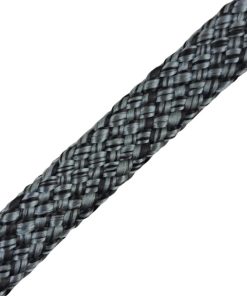 Corda Náutica de Polipropileno 14mm achatada com 150 metros – Cor: Preto Mesclado Com Cinza - Imagem 1