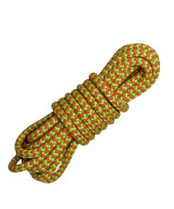 Corda Náutica de Polipropileno 8mm (1 metro) - Cor: Laranja Mesclado Com Verde Pistache (zig-zag)