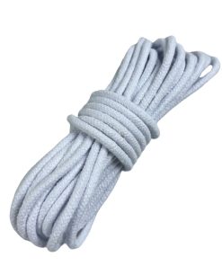 Corda Trançada de Algodão 8mm Rolo Com 50 metros -Cor: Branco