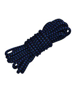Carretel de Corda Náutica de Polipropileno 8mm com 200 metros – Preto com Pintas Azul Royal