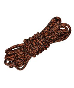 Carretel de Corda Náutica de Polipropileno 8mm com 200 metros - Preto Mesclado Com Laranja