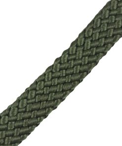 Corda Náutica de Polipropileno 20mm chata (1 metro) - Verde Militar