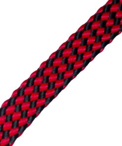 Corda Náutica de Polipropileno 14mm chata ( Por Metro) – Cor: Preto Com Vermelho ( ZigZag)