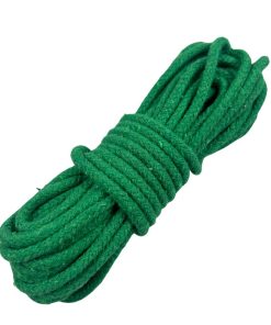 Corda Trançada de Algodão 8mm ( 1 Metro ) -Cor: Verde Bandeira
