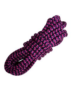 Corda Náutica de Polipropileno 8mm (50 metros) - Cor: Pink Mesclado com Azul Marinho (zig-zag)