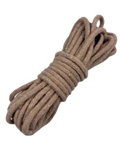 Corda Trançada de Algodão 8mm ( 1 Metro ) -Cor: Marrom Claro
