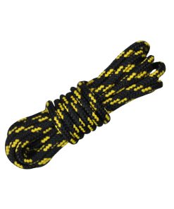 Corda Náutica de Polipropileno 8mm (1 metro) - Cor: Preto Mesclado com Amarelo