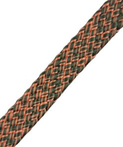 Corda Náutica de Polipropileno 14mm achatada Carretel com 300 metros – Cor: Verde Militar Mesclado Com Laranja - Imagem 1