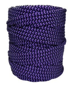 Corda Náutica de Polipropileno 6mm Rolo com 90 metros - Cor: Violeta Mesclado Com Azul Marinho (zigzag)