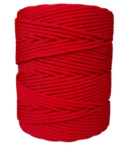 Corda Náutica de Polipropileno 4mm Rolo com 140 metros - Cor: Vermelho
