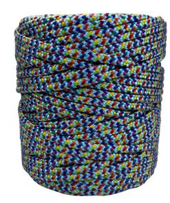 Corda Náutica de Polipropileno 5mm Rolo com 140 metros – Cor: Arco íris