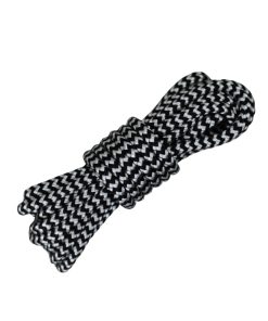 Carretel de Corda Náutica de Polipropileno 8mm com 200 metros – Preto Com Branco (ZigZag)