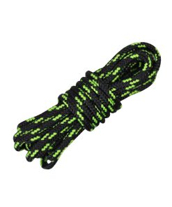 Corda de Seda Polipropileno 8mm (1 metro) – Cor: Preto Com 3 Listras Verde Pistache