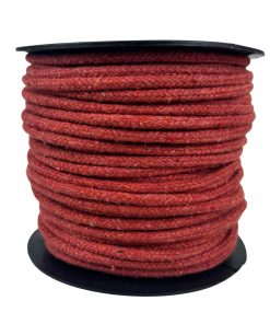 Corda Trançada de Algodão 4mm Rolo Com 50 metros -Cor: Terracota