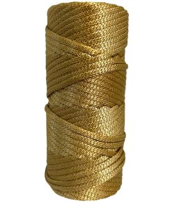 Cordão agulhado 5mm Rolo com 150 metros – Cor: Bege