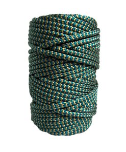 Corda Náutica de Polipropileno 5mm (50 Metros) – Cor: Bege Com Azul Turquesa ( ZigZag)