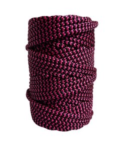Corda Náutica de Polipropileno 6mm (50 Metros) – Cor: Preto Com Pink ZigZag