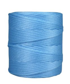 Cordão agulhado 5mm Rolo com 300 metros - Cor: Azul Bebê
