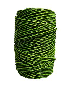 Corda Náutica de Polipropileno 6mm (50 Metros) – Cor: Preto Listrado Verde Pistache