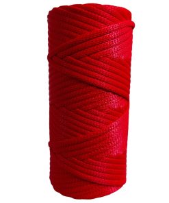 Cordão agulhado 4mm Rolo com 90 metros – Cor: Vermelho