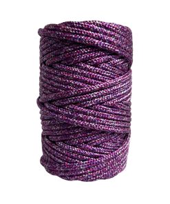 Corda Náutica de Polipropileno 6mm (50 Metros) – Cor: Pink Mesclado Violeta