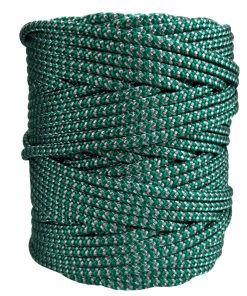 Corda Náutica de Polipropileno Carretel 6,0mm Com 180 metros – Cor: Verde Cabaré Com Prata ( Zig Zag )