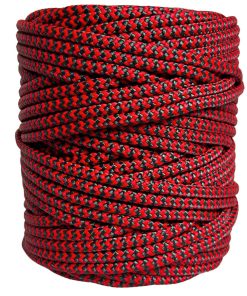 Corda Náutica de Polipropileno Carretel 6,0mm Com 180 metros – Cor: Vermelho Com Verde Oliva ( Zig Zag ) - Imagem 1