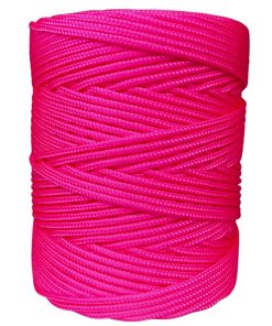 Corda Náutica de Polipropileno 4mm com 100 metros – Cor: Rosa Fluorescente