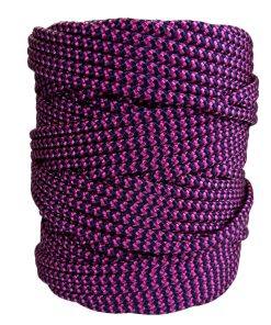 Corda Náutica de Polipropileno Carretel 6,0mm Com 180 metros – Cor: Pink Com Azul Marinho ( Zig Zag )